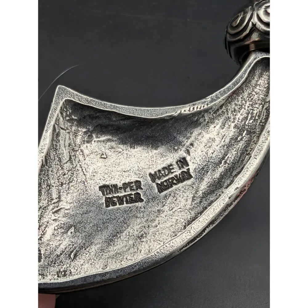 Vintage Tinn-Per Norway Pewter Viking Brooch Aett Series Hilde Fostveit Boxed - Picture 4 of 6